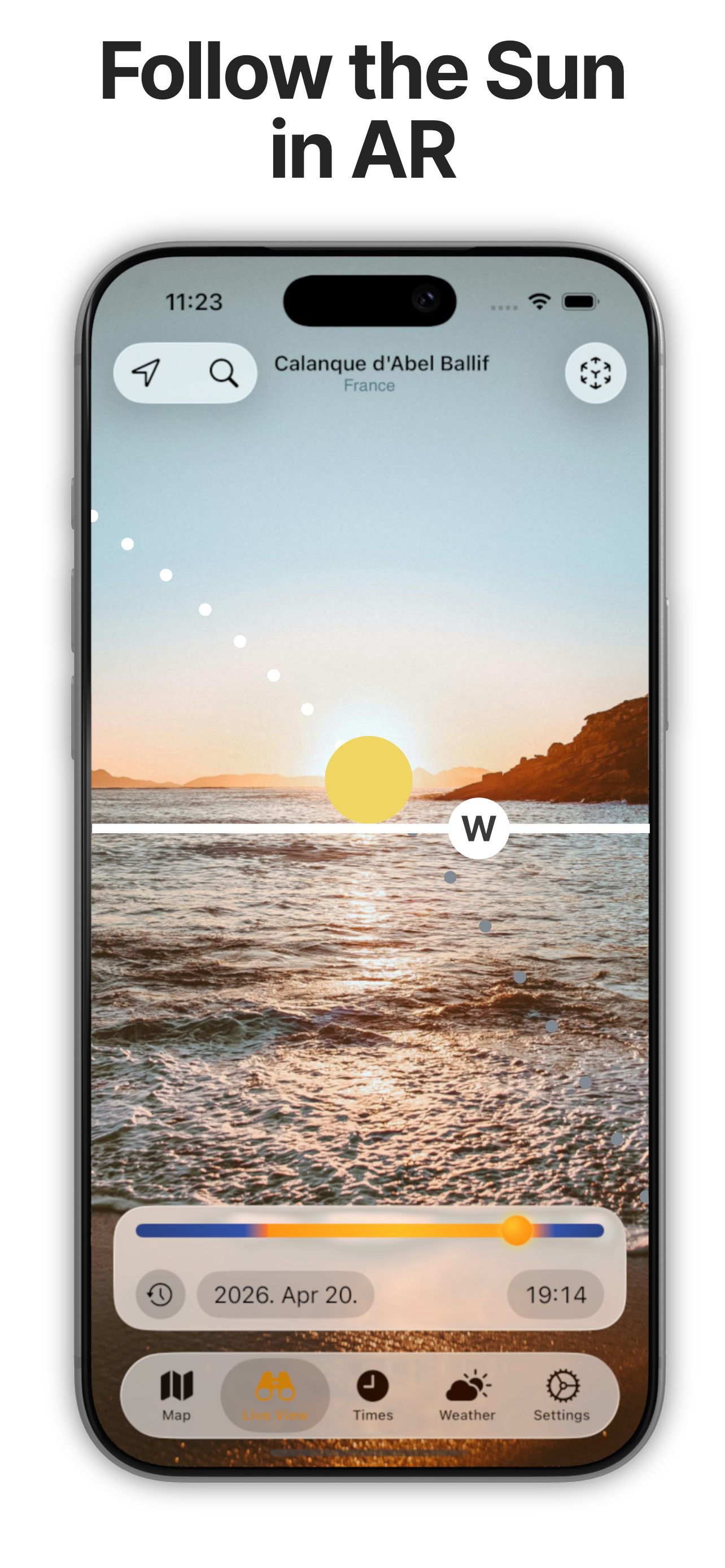 Follow the Sun in AR